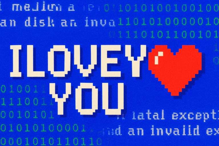 Thumnail com o texto ILOVEYOU escrita